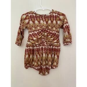 Kate Quinn Bamboo Collection 12 - 18 Month Baby Romper One Piece Tie Dye Red